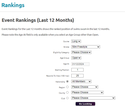 Rankings Guide – Swim Bosss